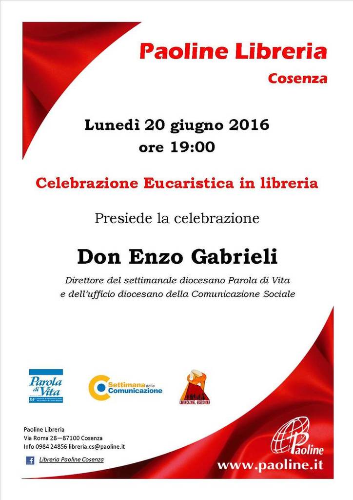 Settimana della Comunicazione - CELEBRAZIONE EUCARISTICA IN LIBRERIA