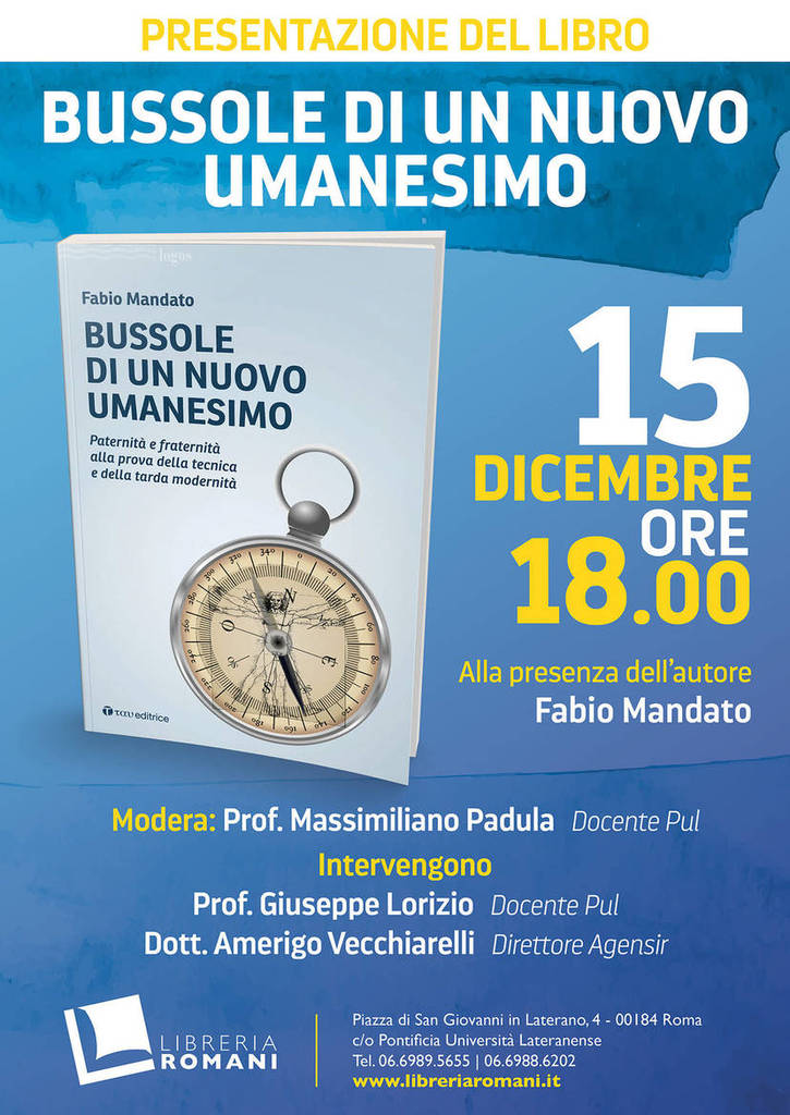 Il 15 dicembre al Laterano la presentazione del libro di Fabio Mandato