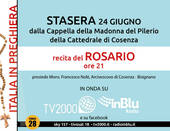 Il Rosario per l'Italia dalla Cattedrale di Cosenza su TV2000