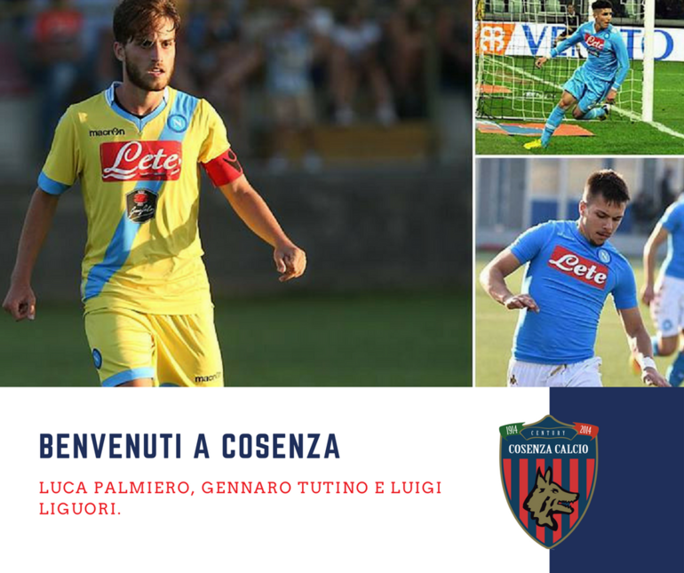 Cosenza calcio, dal Napoli arrivano Liguori, Palmiero e Tutino. 